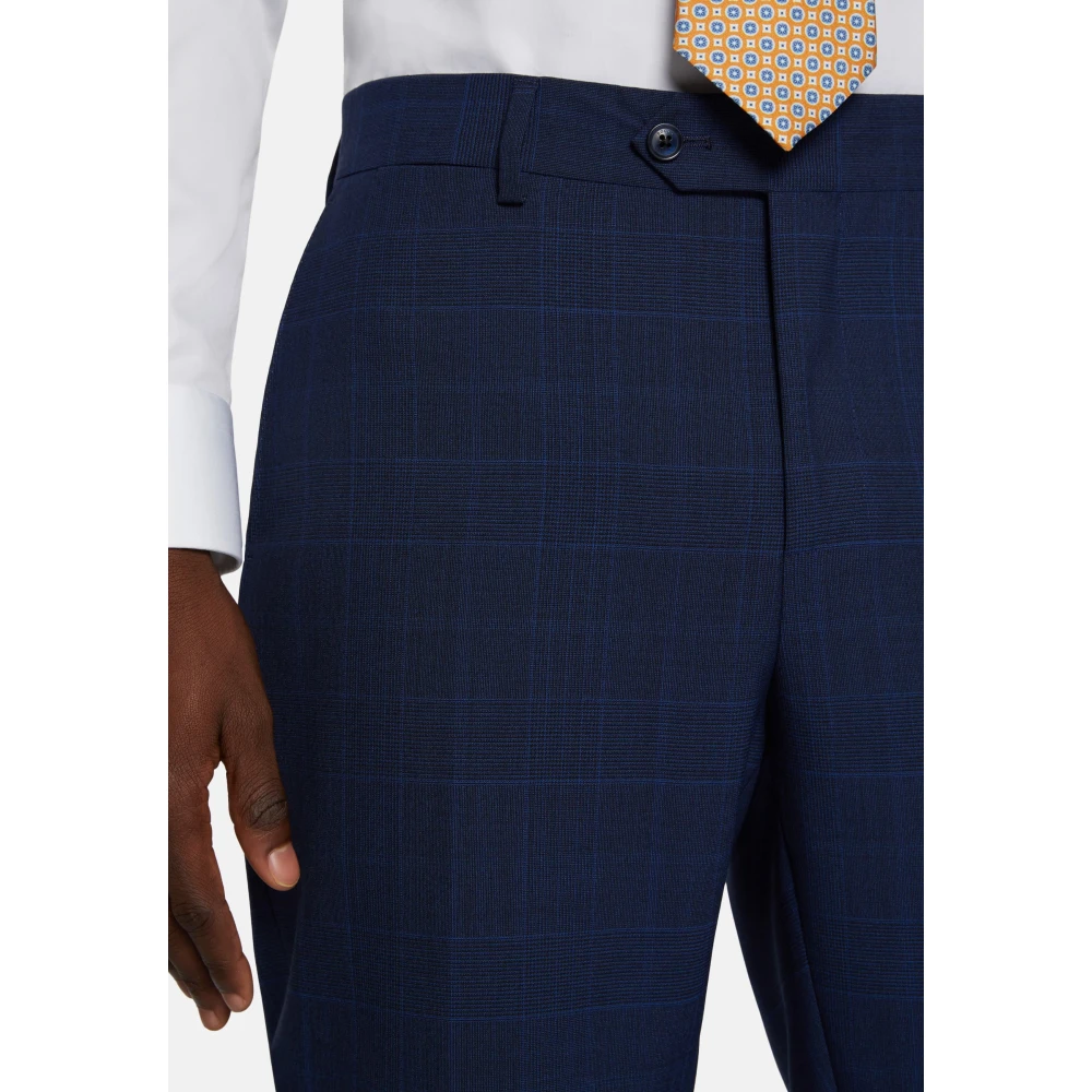Boggi Milano Prince of Wales Ruit Pak Blue Heren