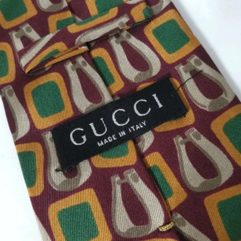 Gucci Vintage Pre-owned Silk home-office Multicolor Heren