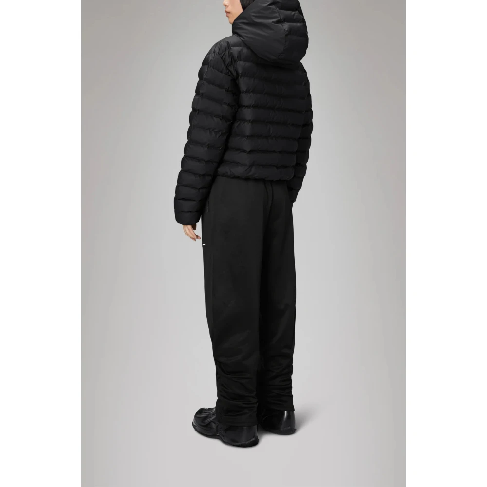 Rains Short Puffer Jacket Black Dames