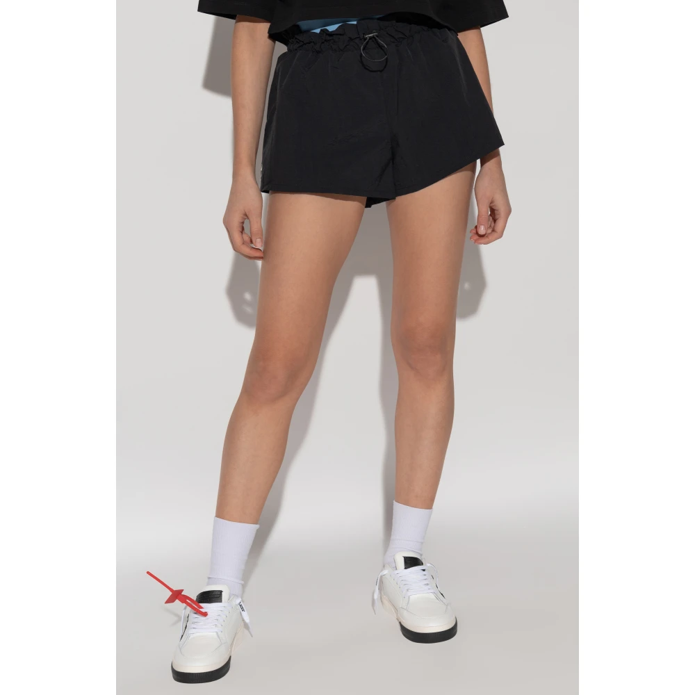Off White Trainingshort met bedrukt logo Black Dames