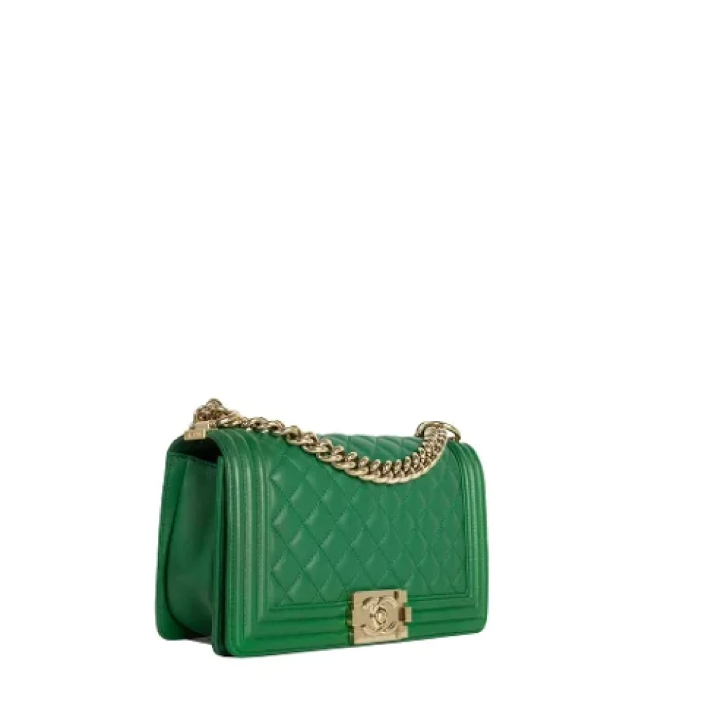 Chanel Vintage Pre-owned Leather chanel-bags Green Dames