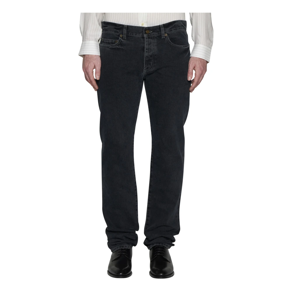 Saint Laurent Midnight Blue Denim Slim Cut Jeans Blue Heren