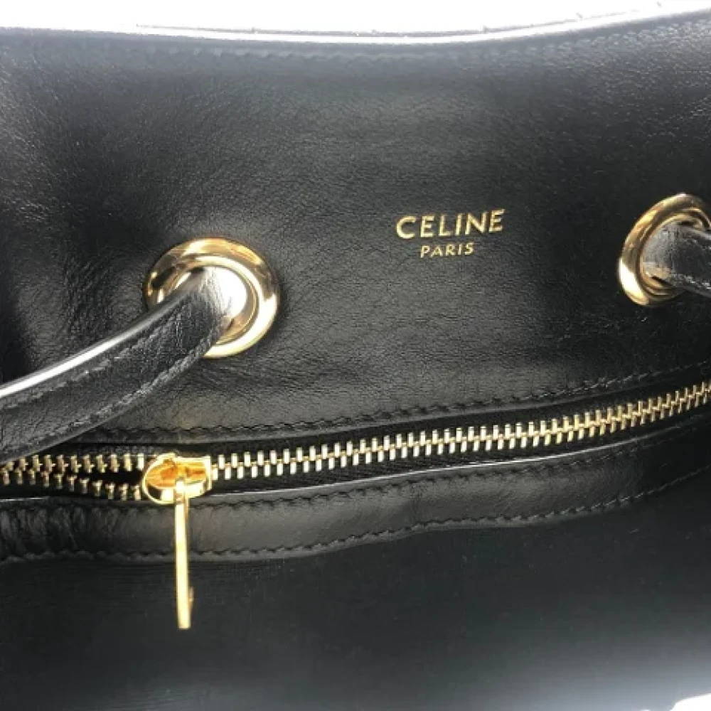 Celine Vintage Pre-owned Leather shoulder-bags Black Dames