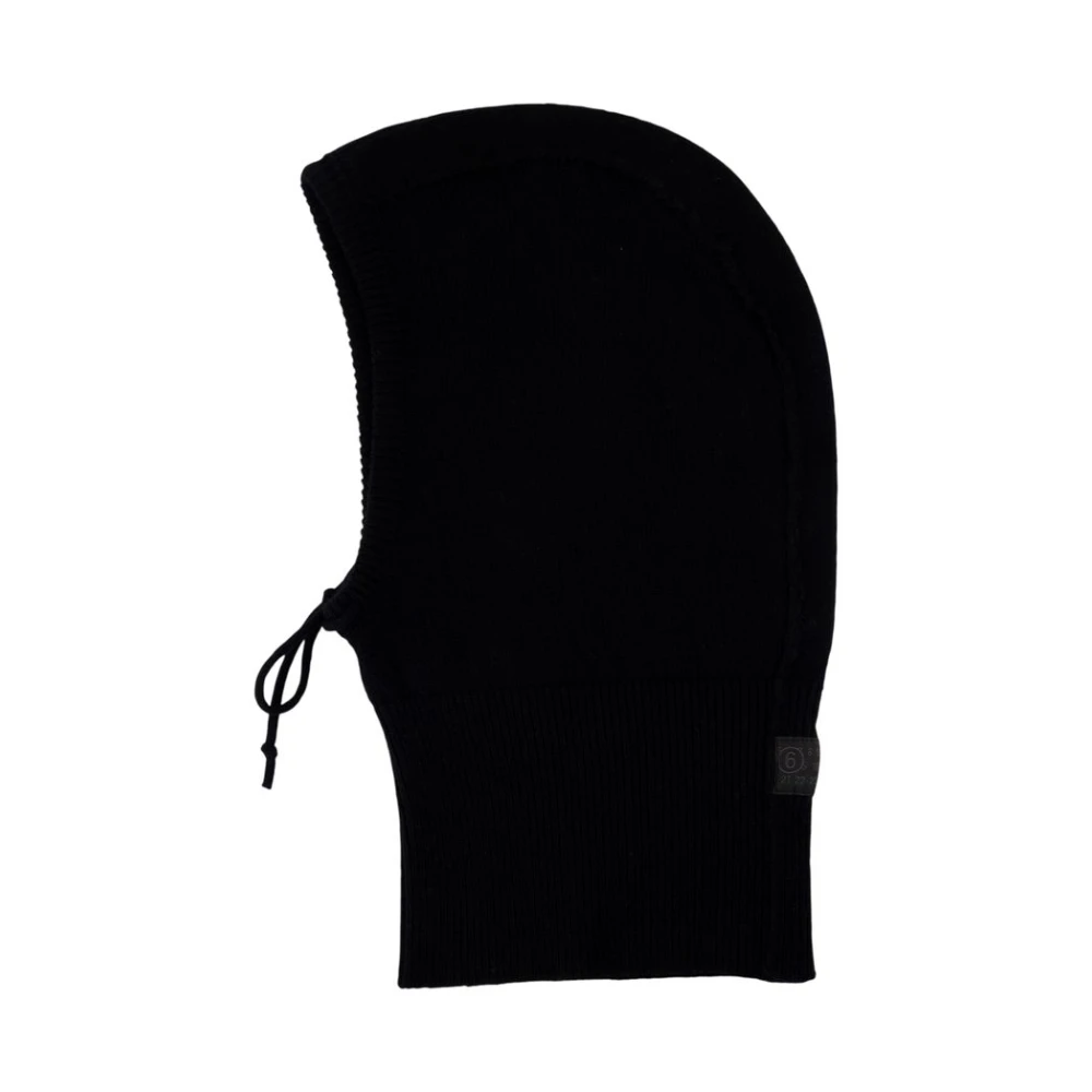 Mm6 Maison Margiela Women's Black Balaclava With Drawstring