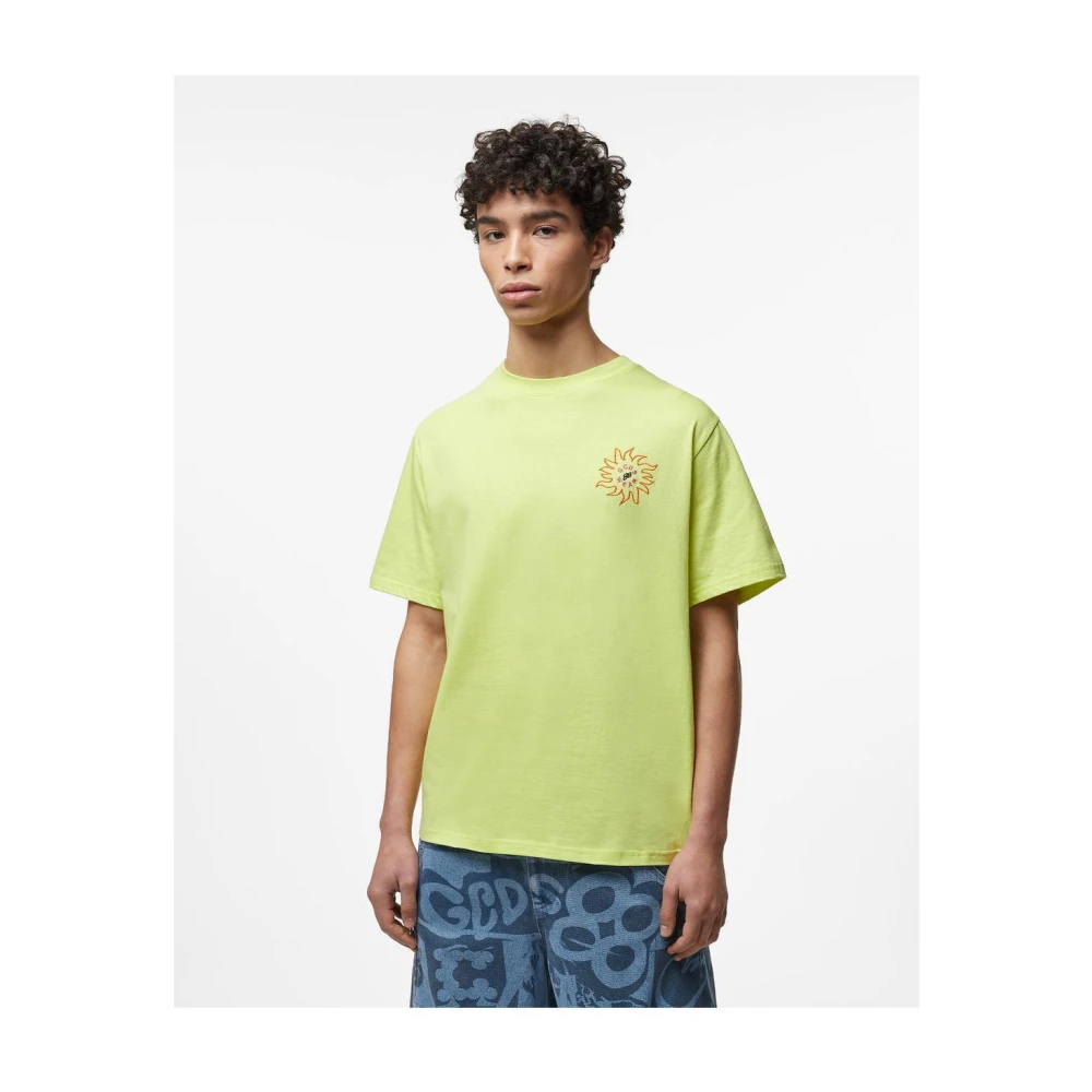 Gcds Katoenen T-shirt Yellow Heren