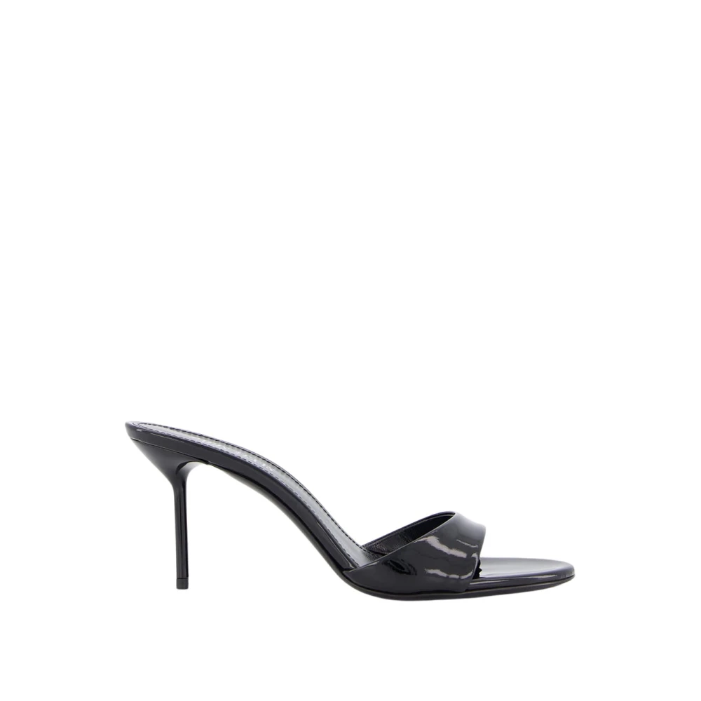 Paris Texas Women's Black Heeled Mules, 8 Uk, Lidia Mule 70