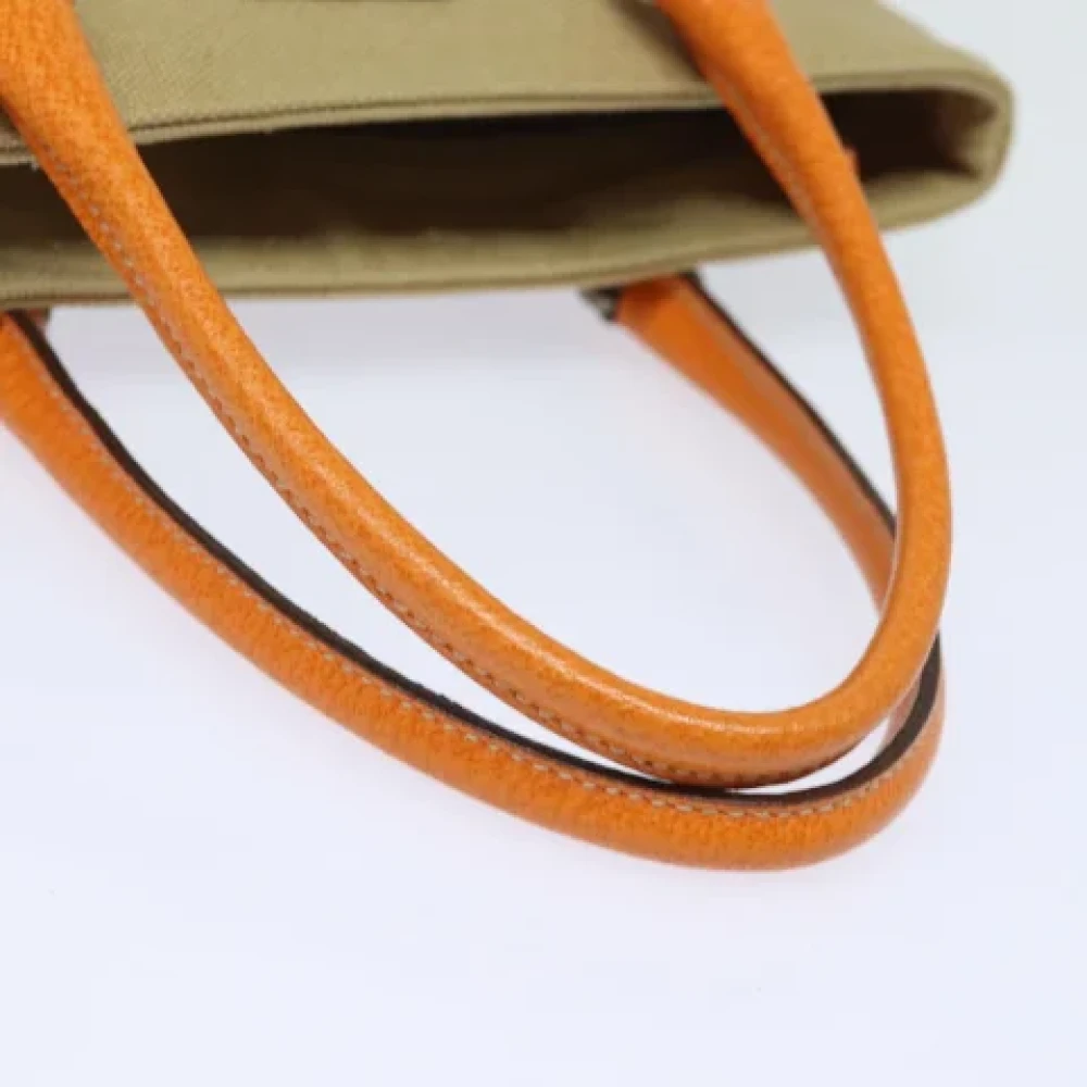 Prada Vintage Pre-owned Canvas handbags Orange Dames