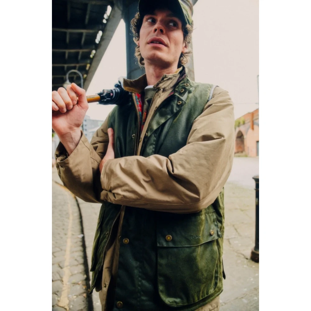 Barbour Gewaxt Gilet Archief Olijf-S Green Heren