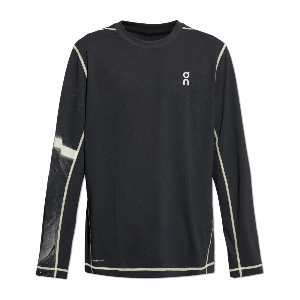 ON Running Lange mouw training T-shirt Black Heren