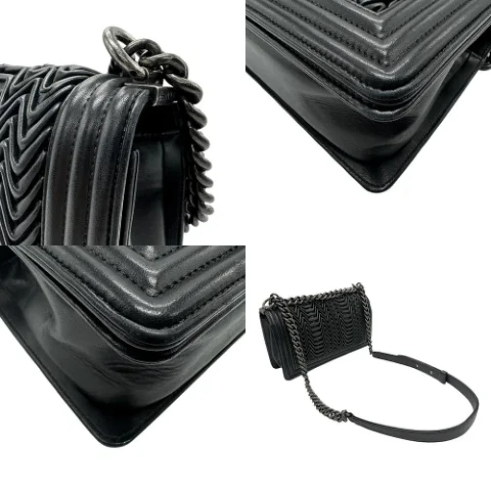Chanel Vintage Pre-owned Leather shoulder-bags Black Dames