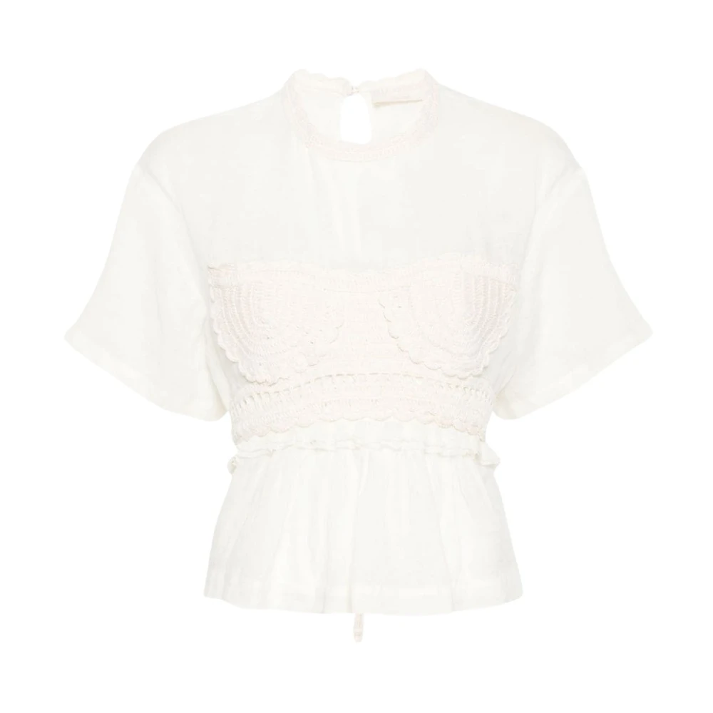 Ulla Johnson Vit Cari Topp White, Dam