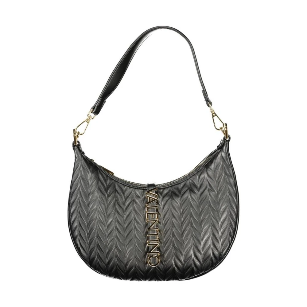 Valentino Women's Black Shoulder Bags, One Size, Polyethylene Handbag With Sleek Design