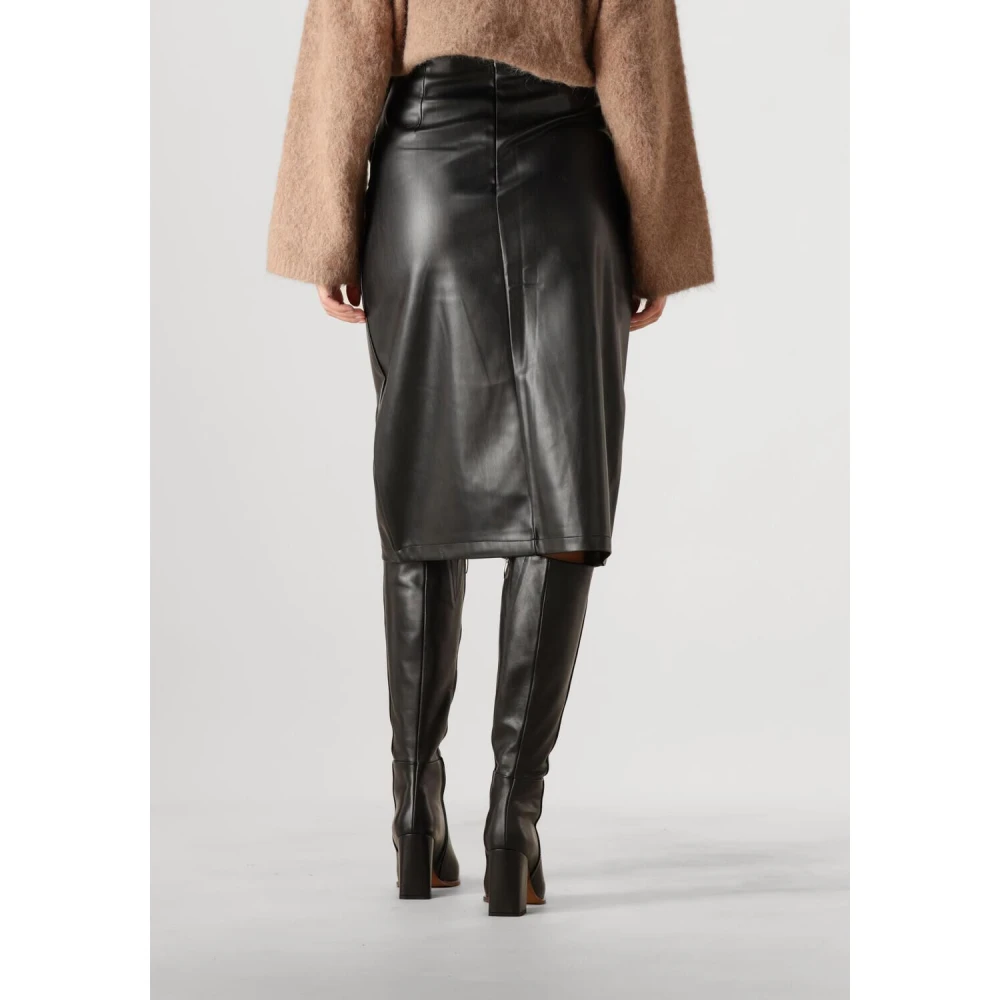Aimée the Label Maxime Vegan Midi Rok Zwart Black Dames
