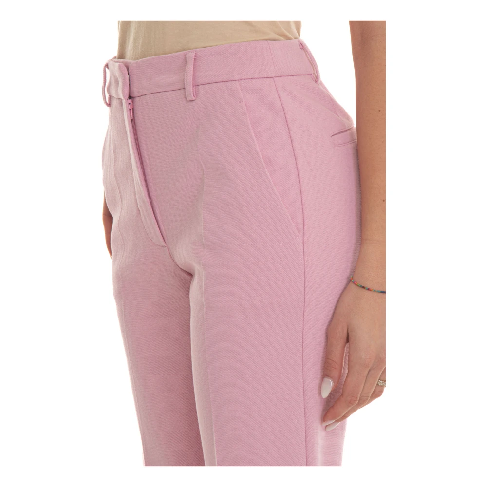 Max Mara Weekend Klassieke broek met Amerikaanse zak Pink Dames