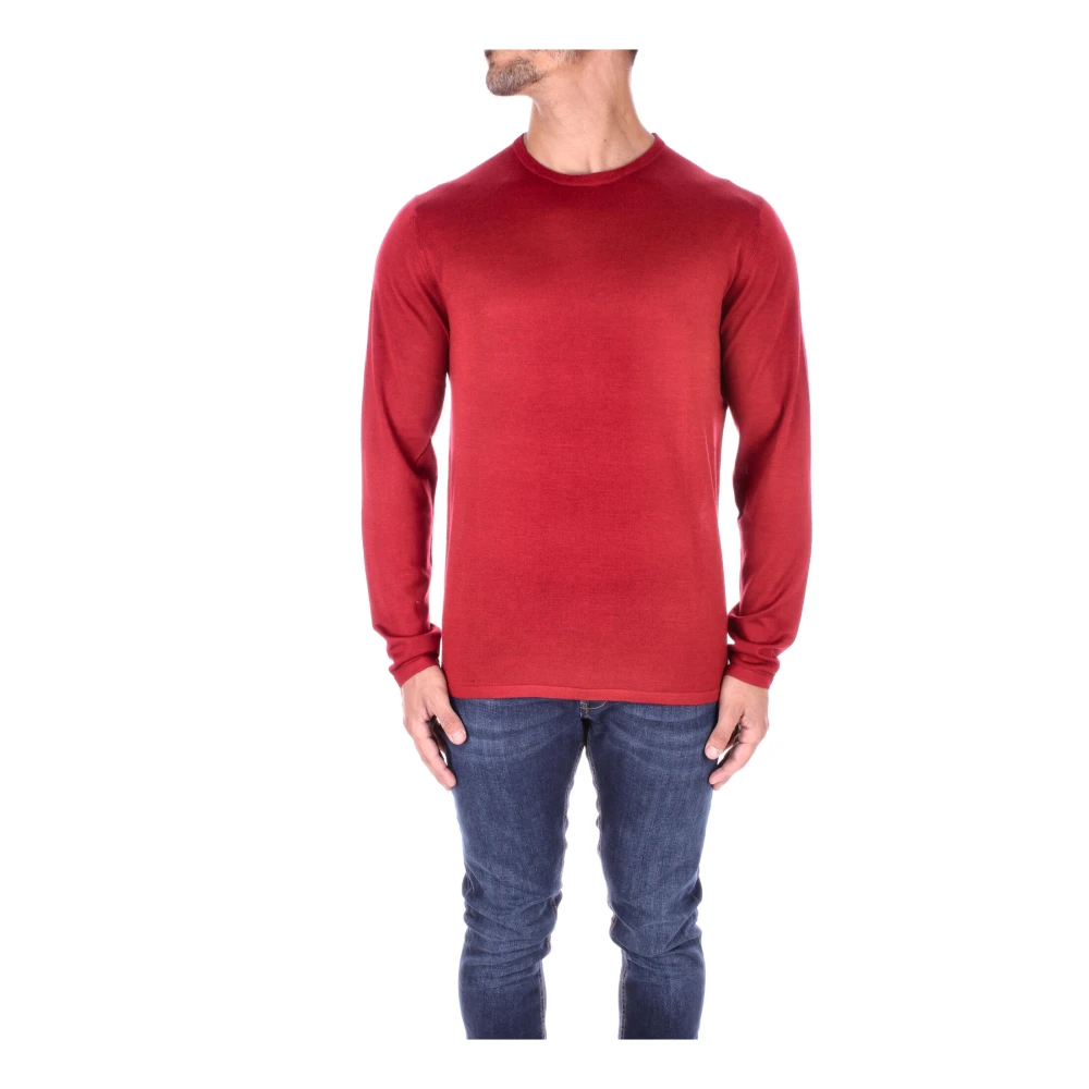 Aspesi Wollen-zijde mix pullover Red Heren