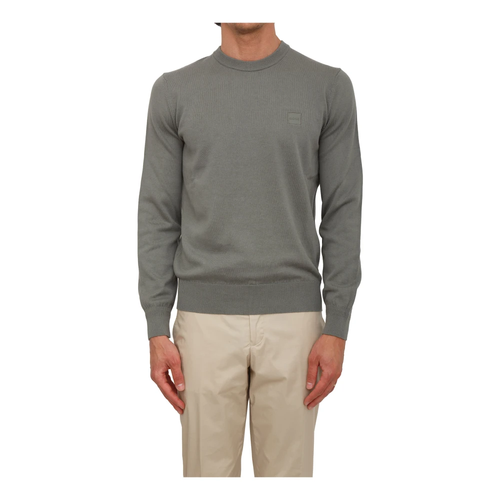 Hugo Men's Green Kanovano Jumper - Round-Neck Knitwear - 2XL - Knitwear