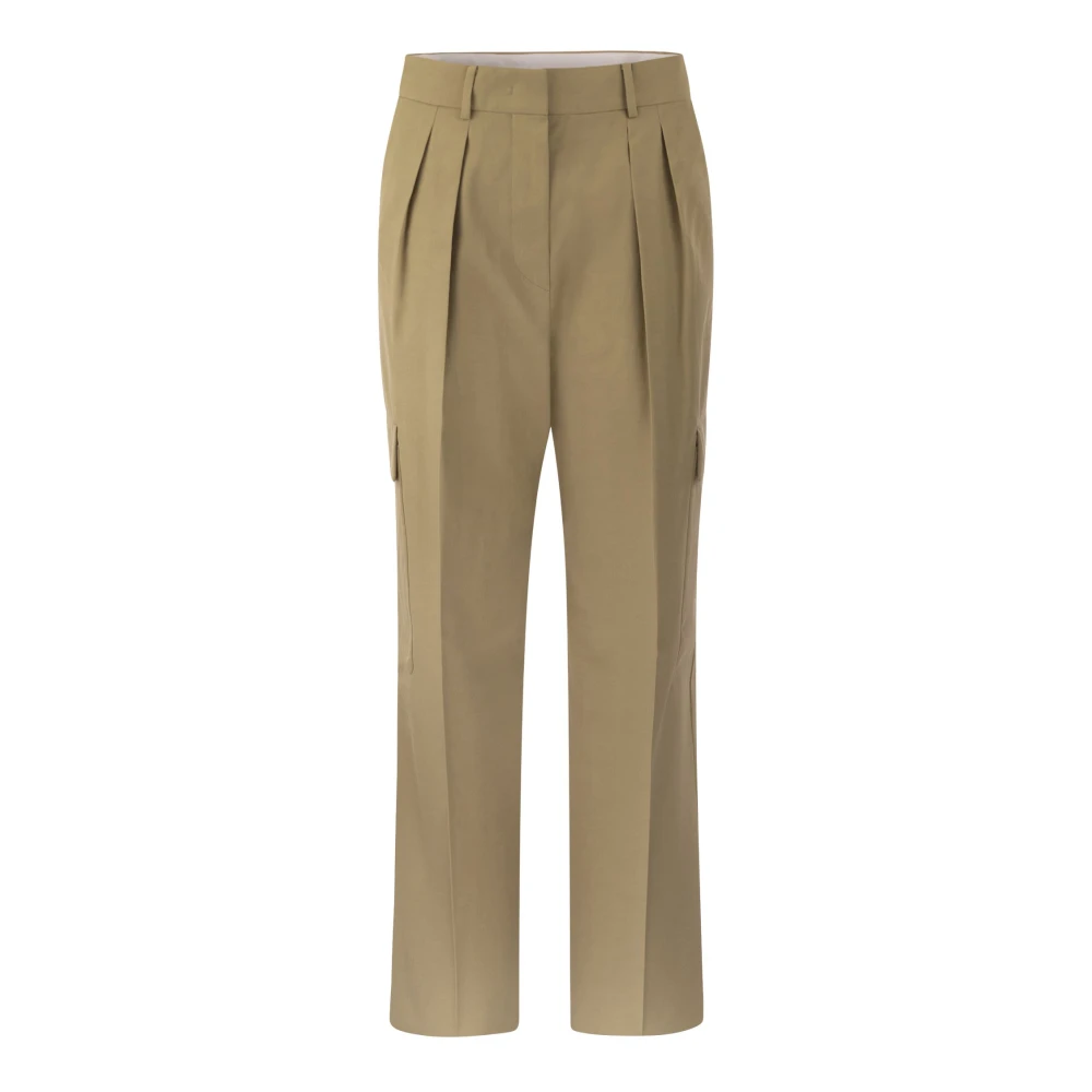 SPORTMAX Tapered Trousers Beige Dames