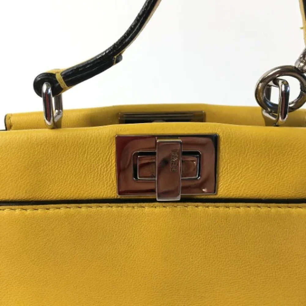 Fendi Vintage Pre-owned Leather fendi-bags Yellow Dames