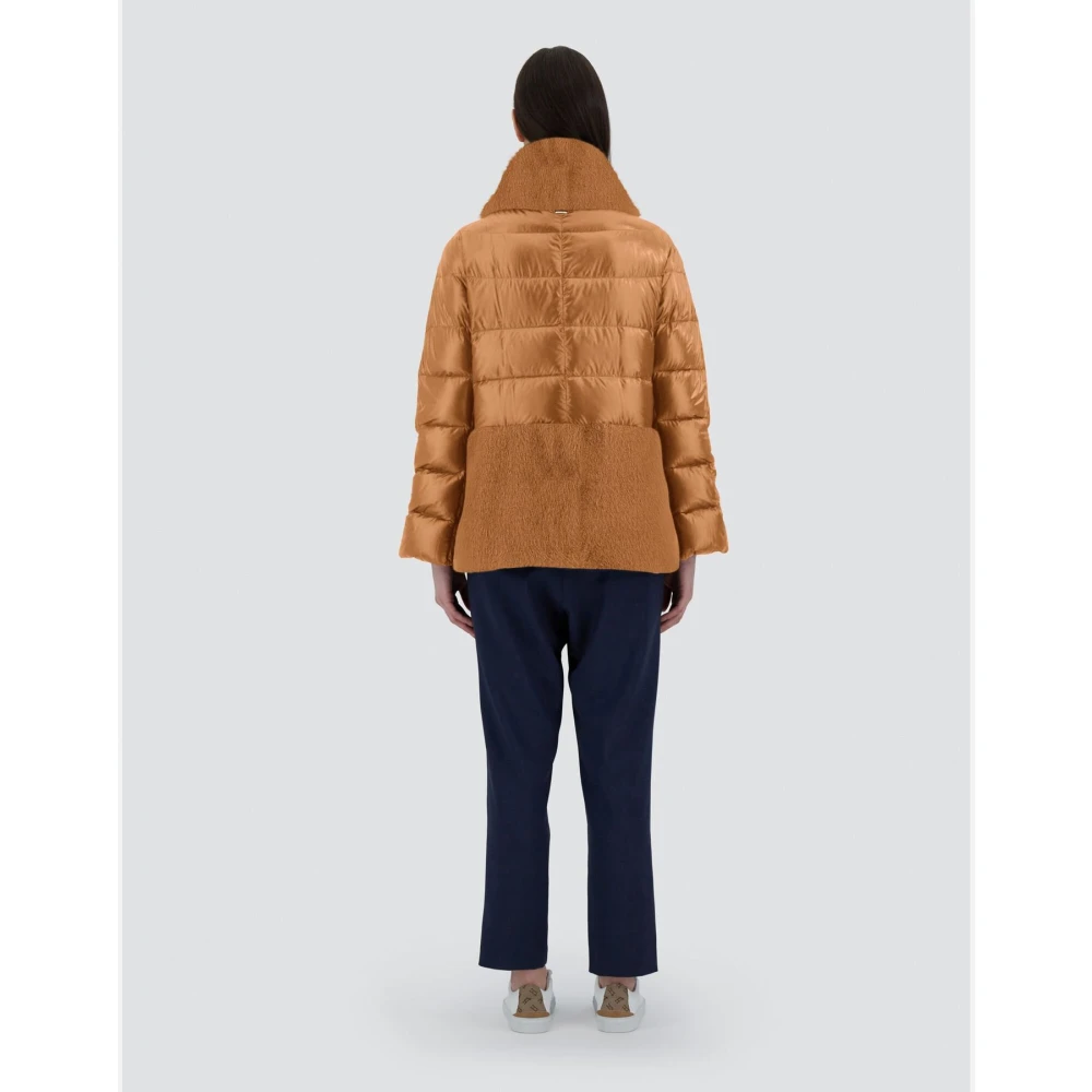 Herno Ultralight Faux Fur Damesjas Brown Dames