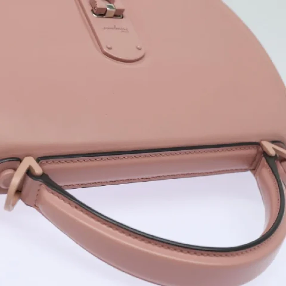 Salvatore Ferragamo Pre-owned Leather shoulder-bags Pink Dames