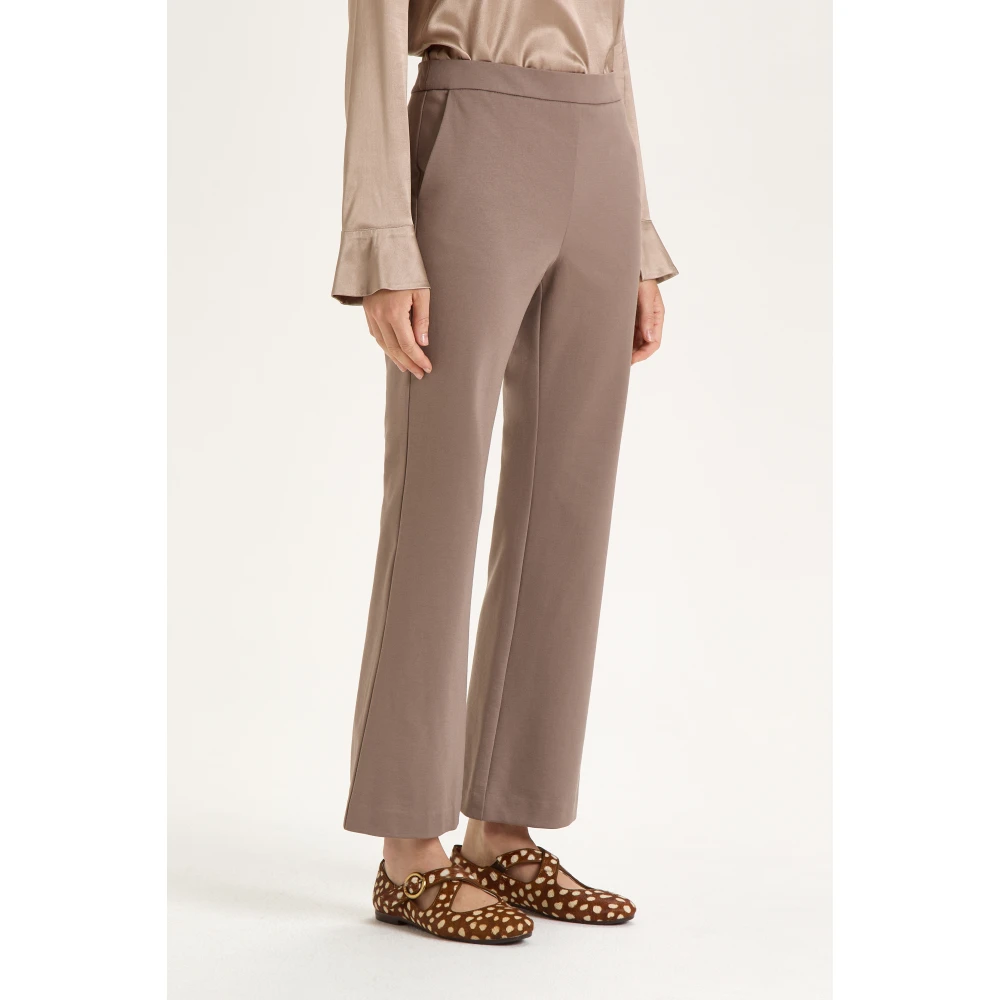Maliparmi Comfy Jersey Broek Brown Dames