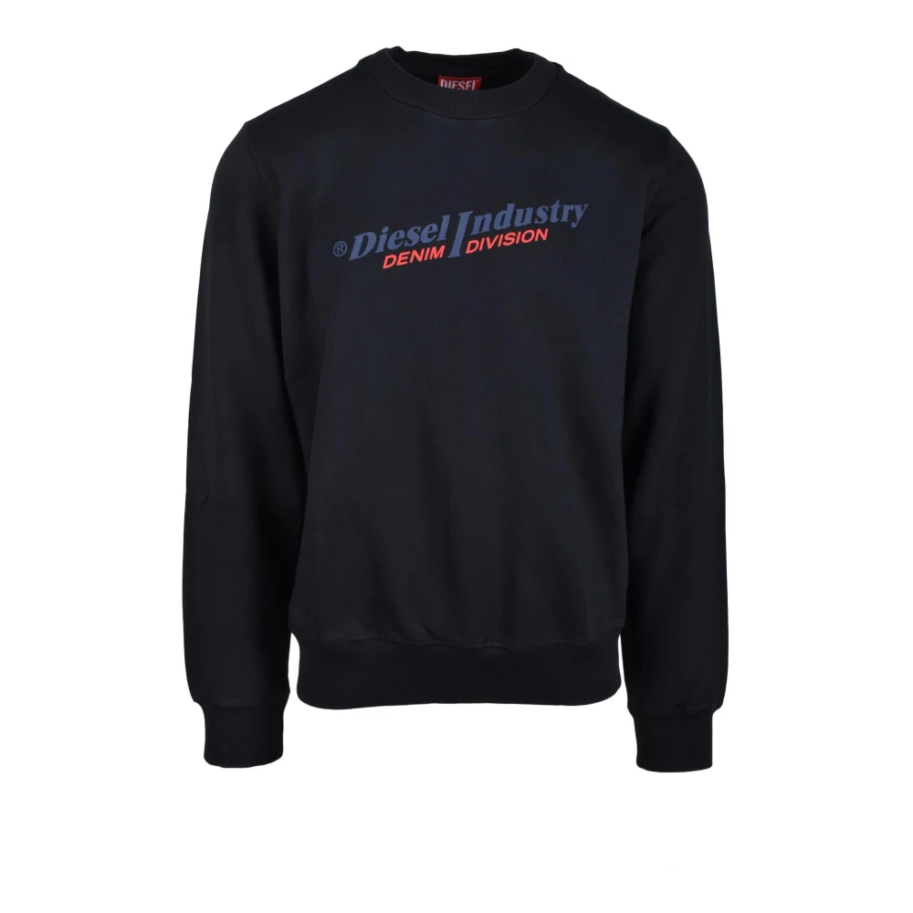 Diesel Herr Svart Sweatshirts & Hoodies S, Bomull, Bomulls Sweatshirt - Modell: Felpa