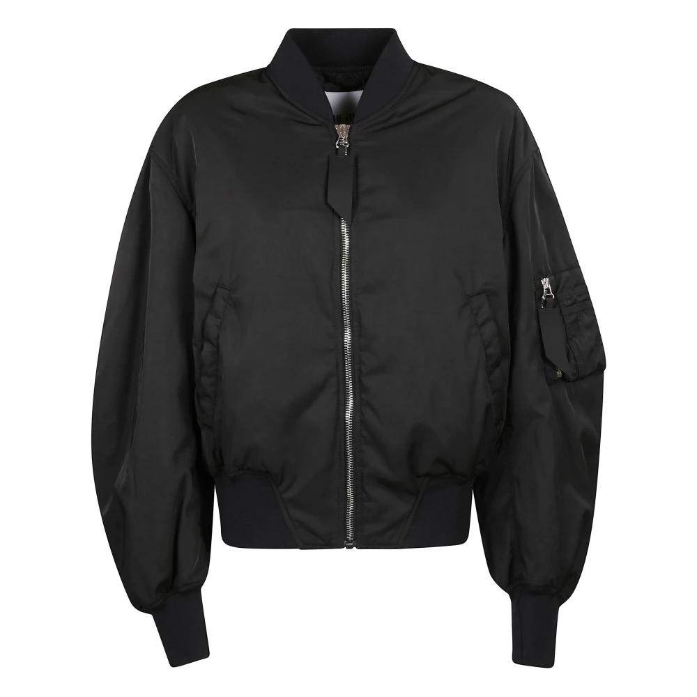The Attico Women's Black Oversized Nylon Bomber Jacket - Bomber Jackets - Xs - Jackets