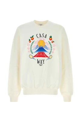 Sweatshirt med grafiskt tryck i bomull