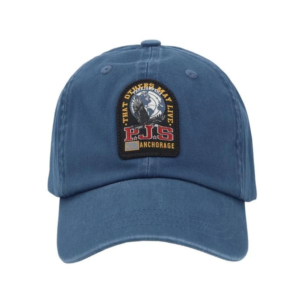 Parajumpers Katoenen Baseballpet met Iconische Patch Blue Heren