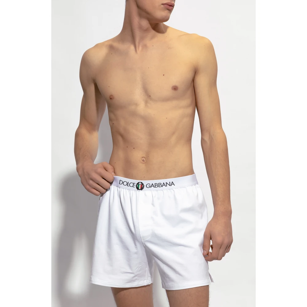 Dolce & Gabbana Boxershorts met logo White Heren