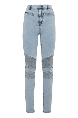 Denim High Waist Biker Iconic Plein