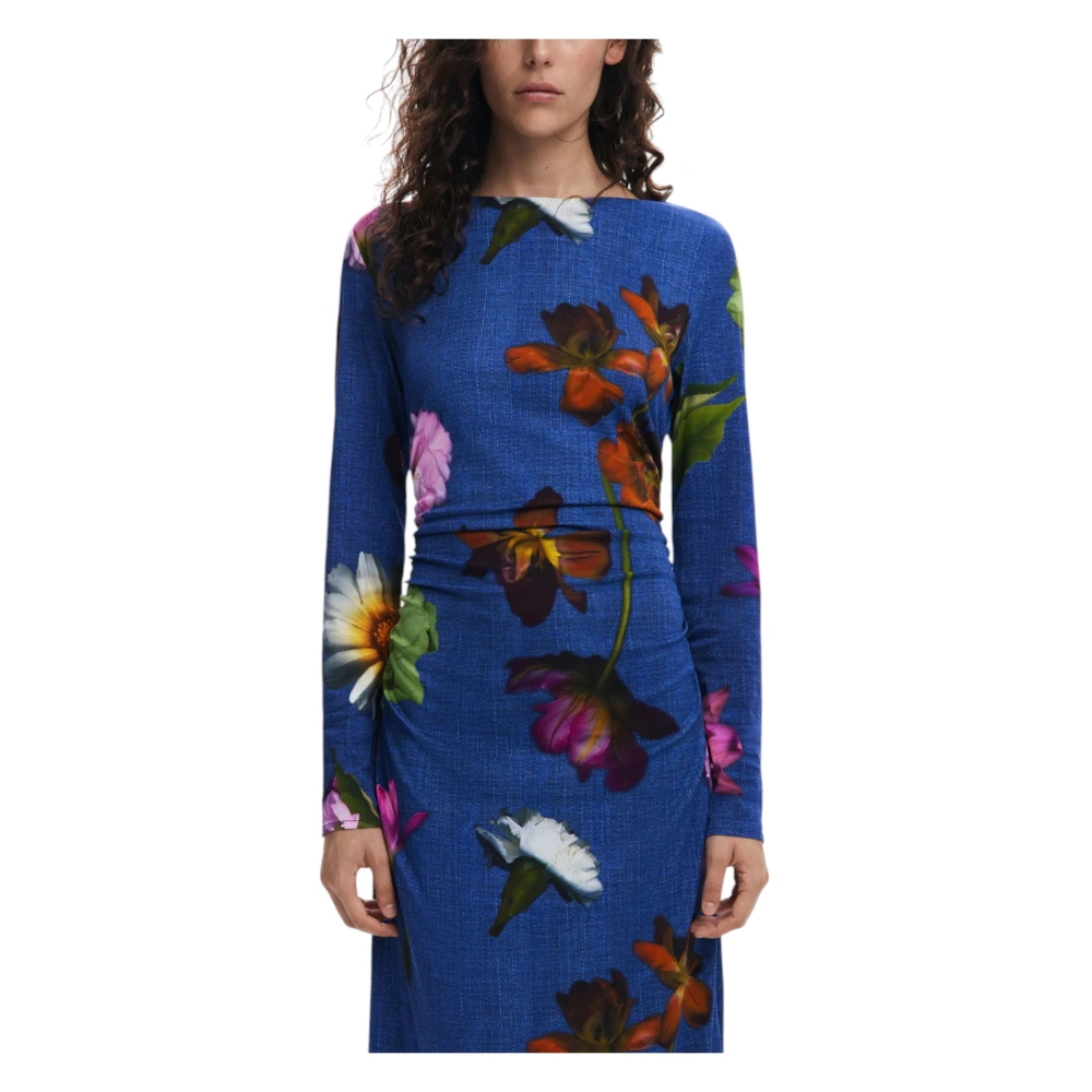 Desigual Lange Jurken Collectie in Viscose Mix Multicolor Dames