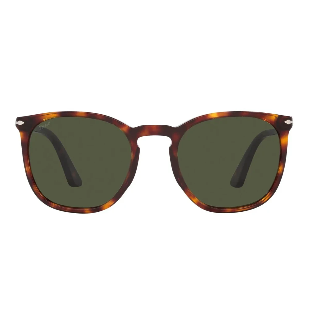 Persol Unisex Sunglass PO3316S - Frame color: Havana, Lens color: Green - Image 4