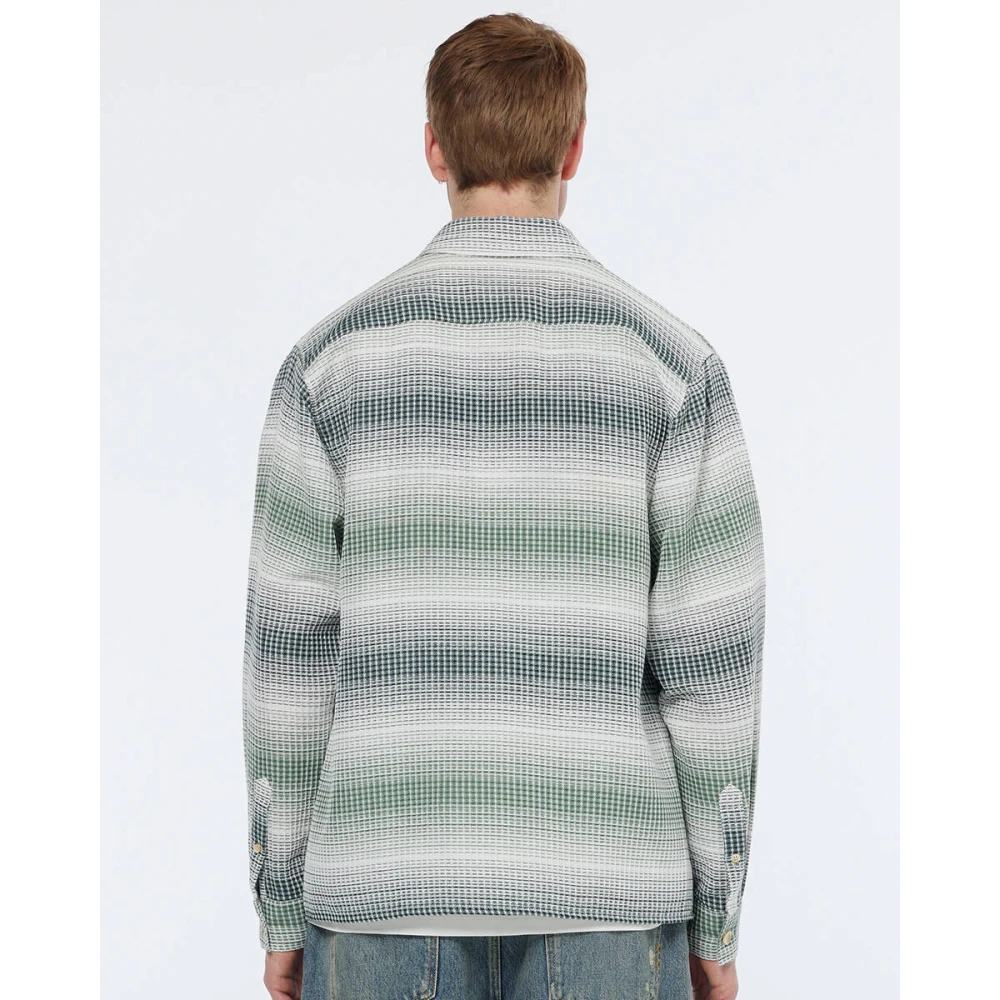 Scotch & Soda Relaxed Fit Streep Wafel Overshirt Multicolor Heren
