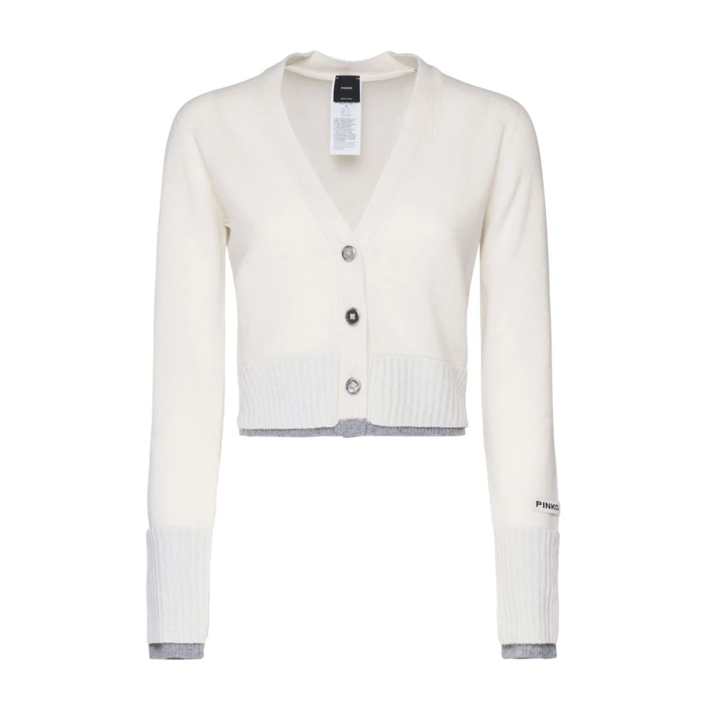 Pinko Witte Wol-Kasjmier Vest White Dames