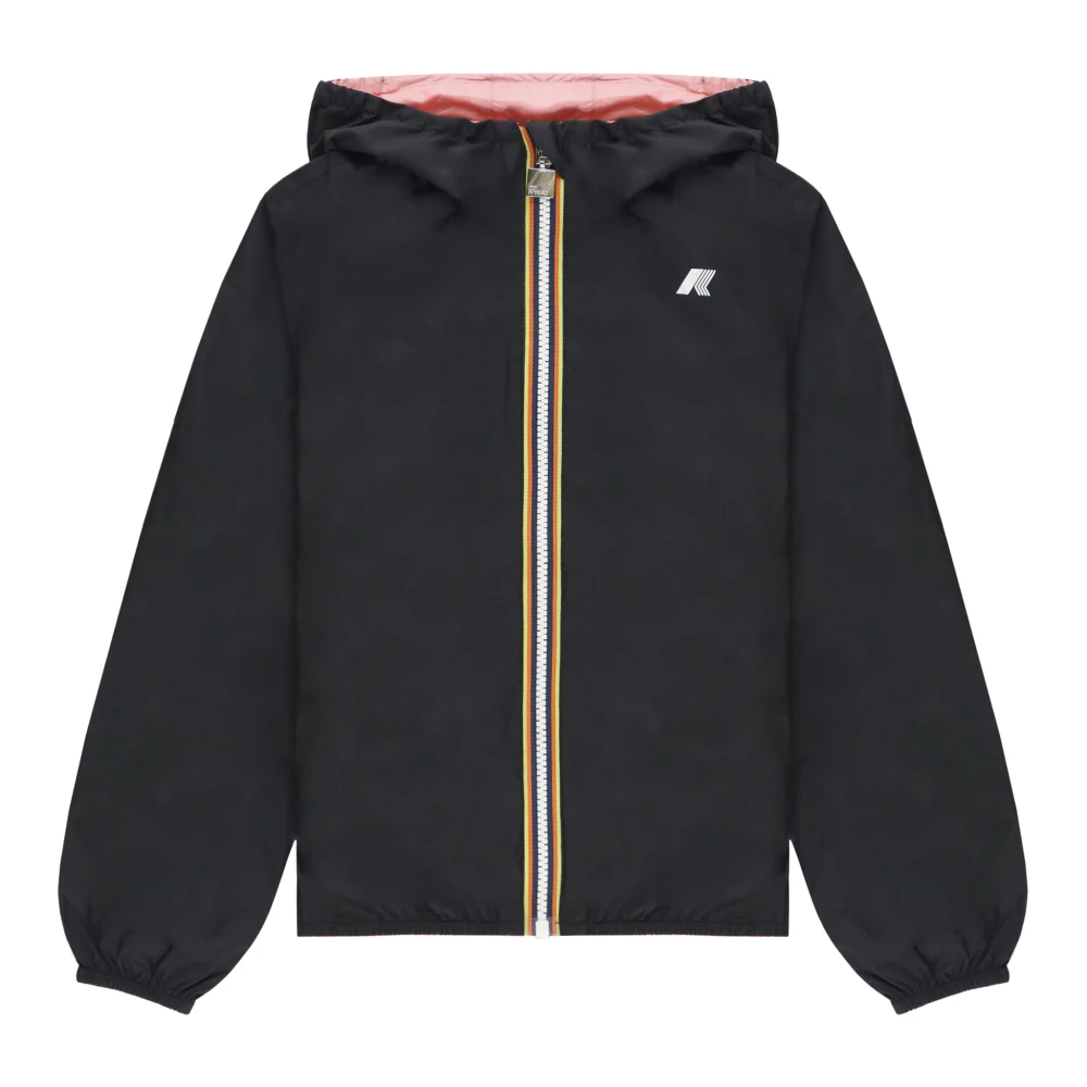 K-Way Girls Black Light Jackets, 14 Y, P. Lily Plus.2 Reversible Jacket