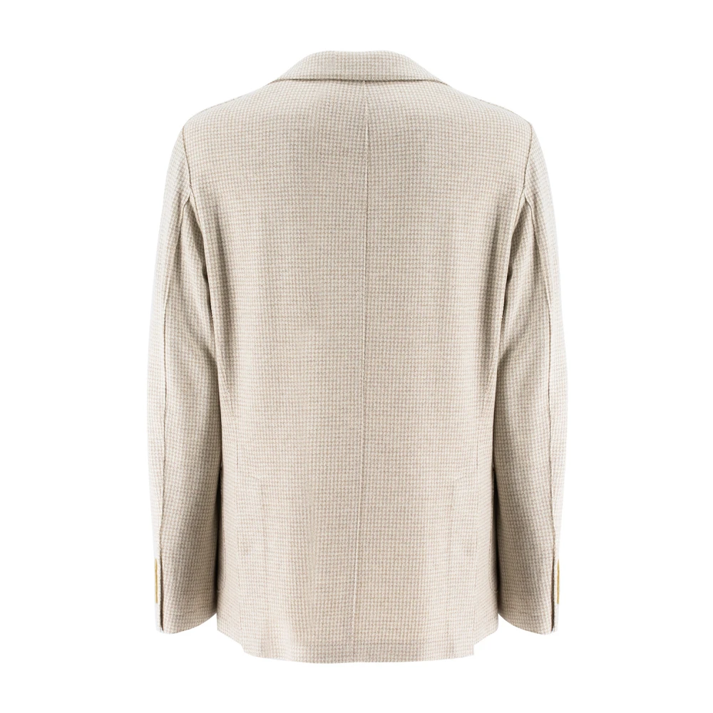 Eleventy Melange Single-Breasted Jacket Beige Heren