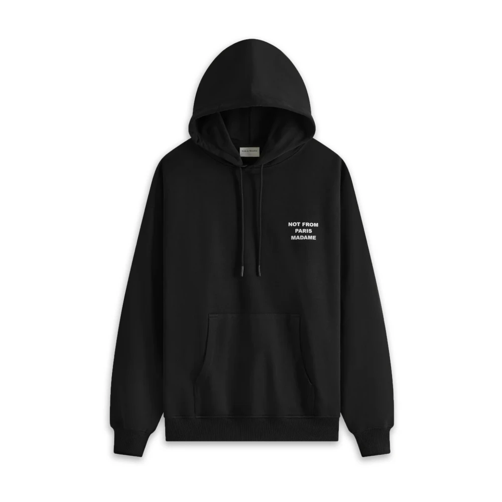 Drole de Monsieur Slogan Hoodie Black Heren