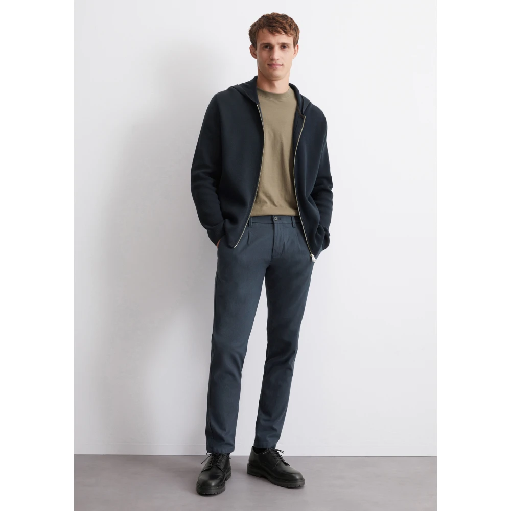 Marc O'Polo Capuchonvest met rits Blue Heren