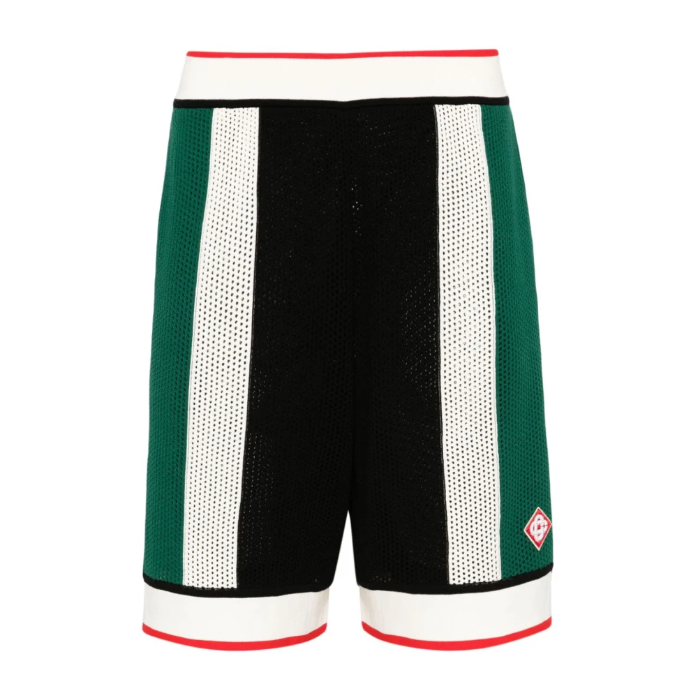 Casablanca Groene Shorts met Logo Patch Multicolor Heren