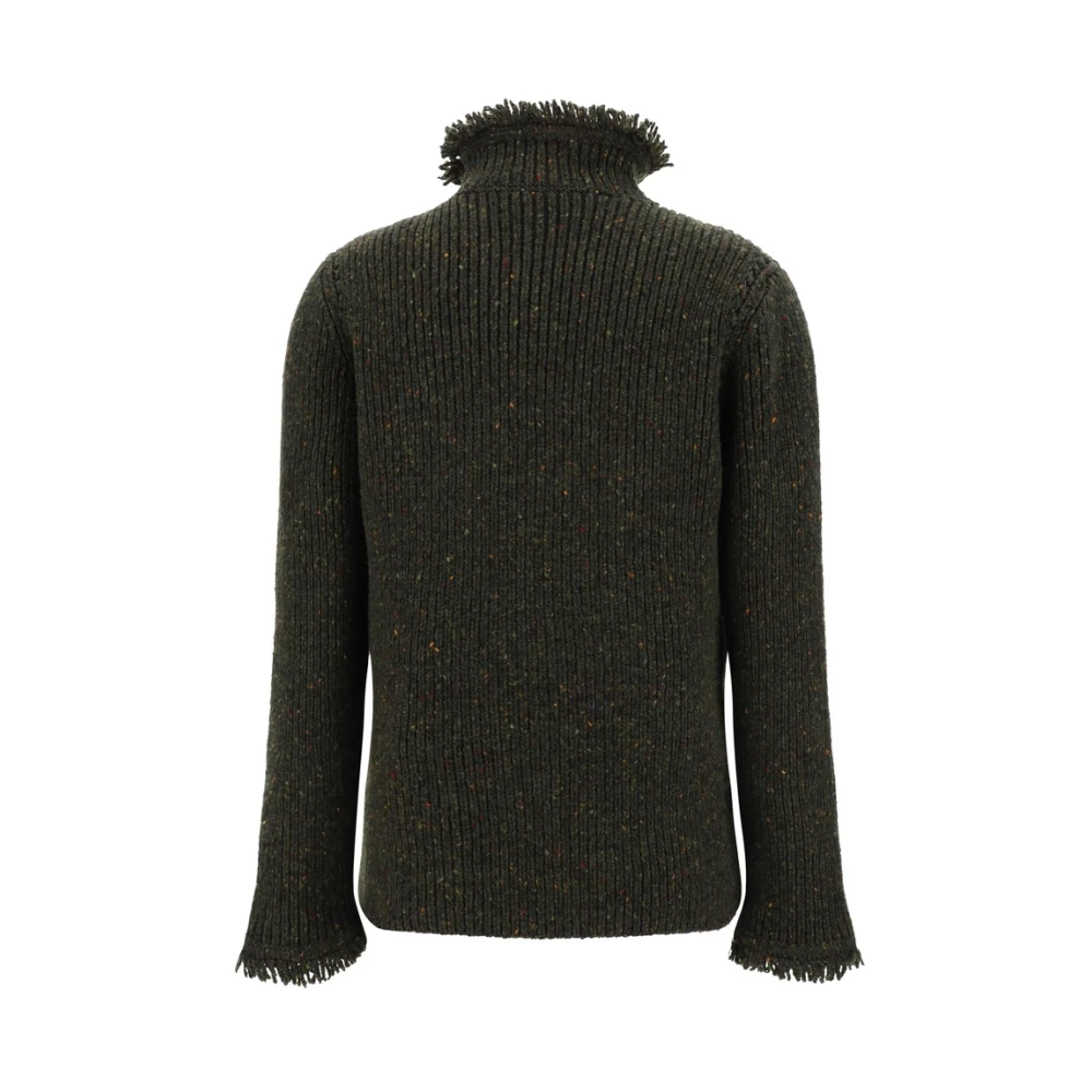 Burberry Geribbelde Wollen Trui Green Dames