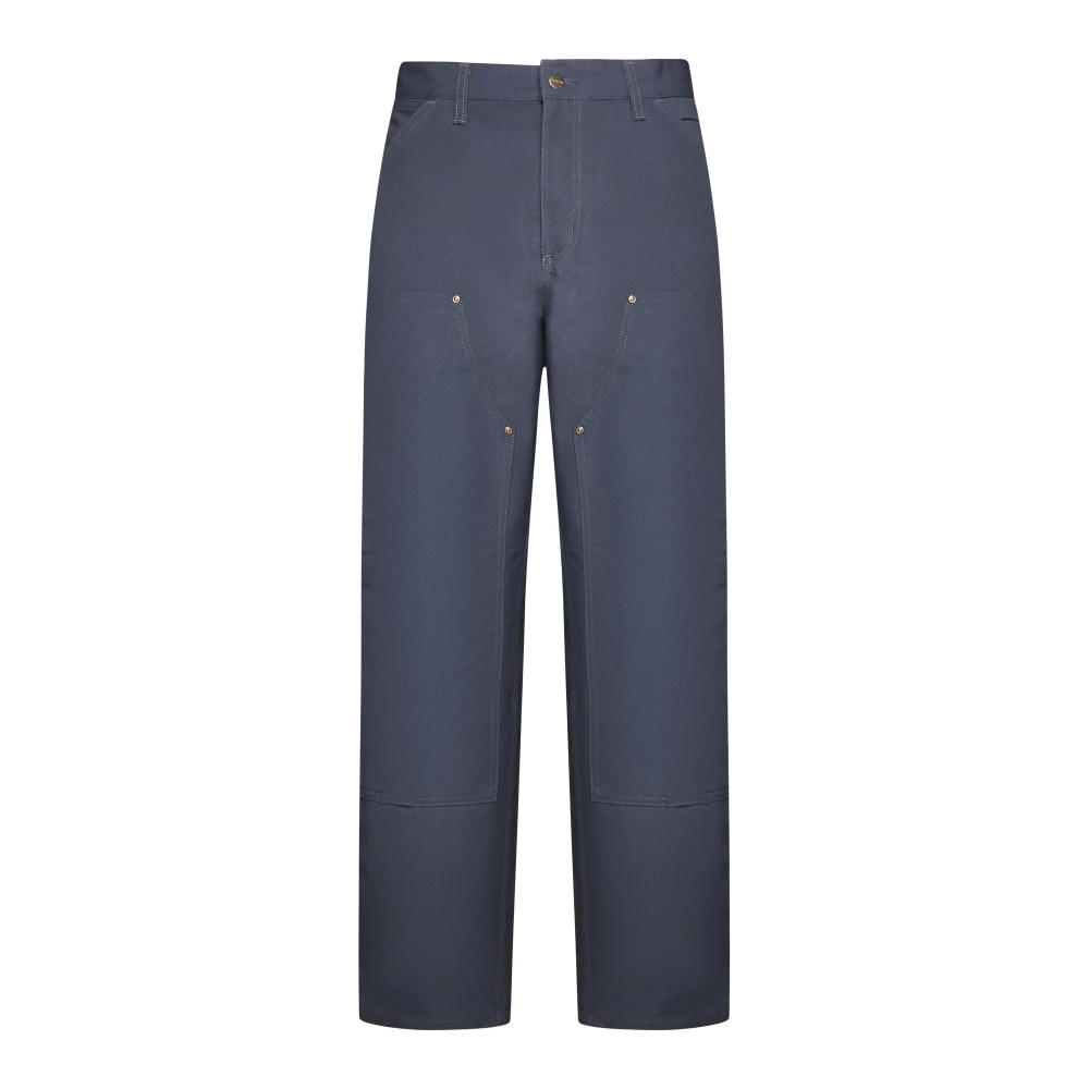 Carhartt WIP Paarse Canvasbroek met Nieten Detail Blue Heren