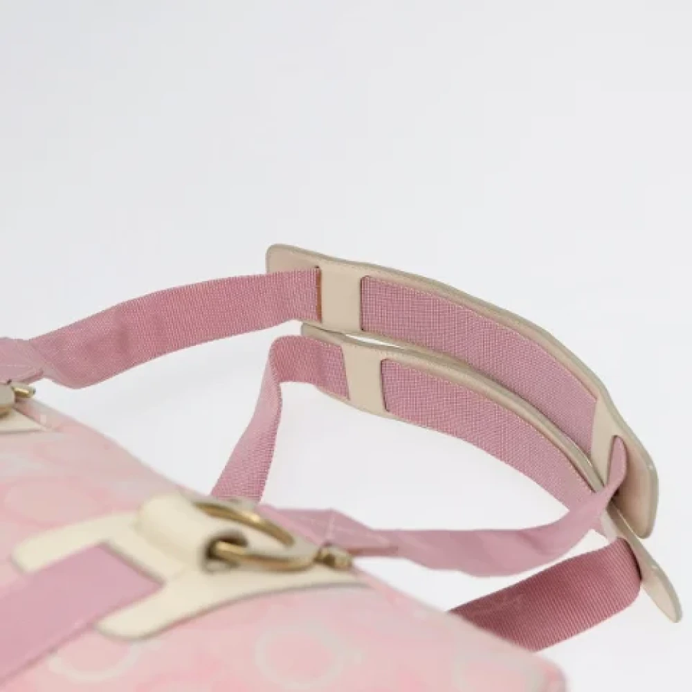 Salvatore Ferragamo Pre-owned Canvas handbags Pink Dames