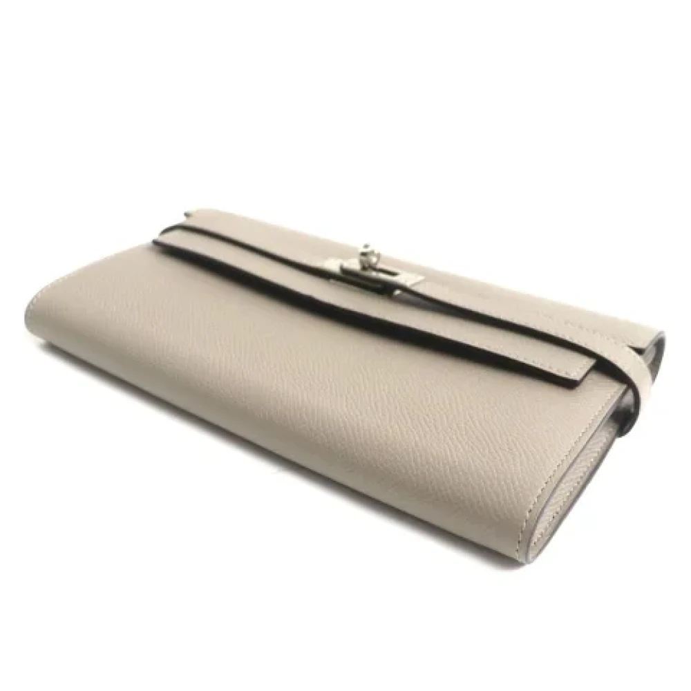 Hermès Vintage Pre-owned Leather wallets Gray Dames