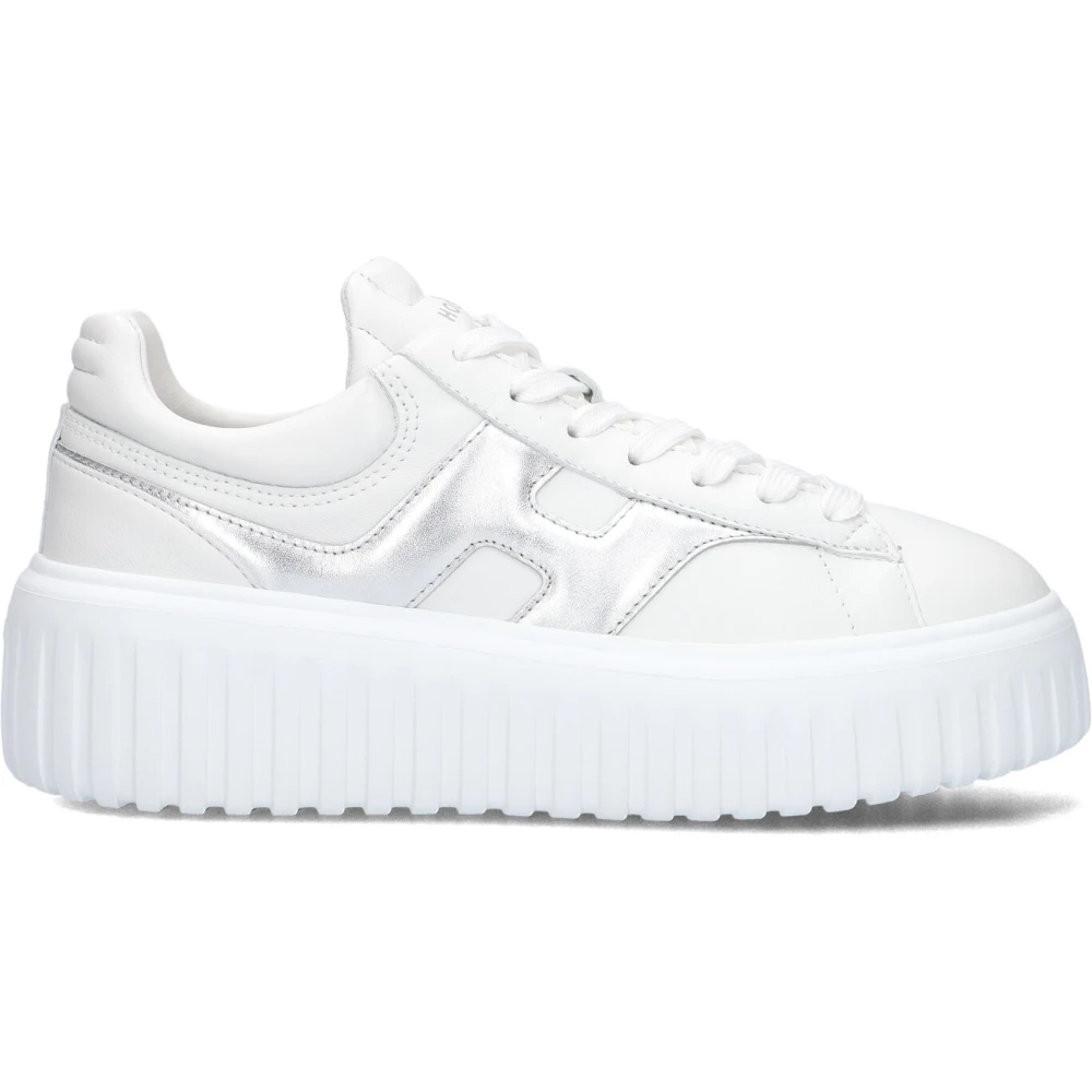 Hogan Women's White Sneakers, 7 Uk, Low-Top Trainers With H-Stripes