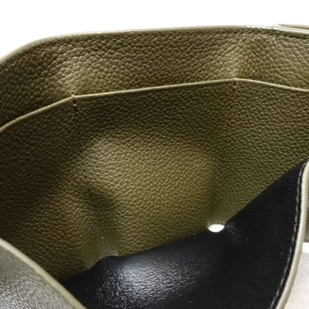 Saint Laurent Vintage Pre-owned Leather wallets Green Dames