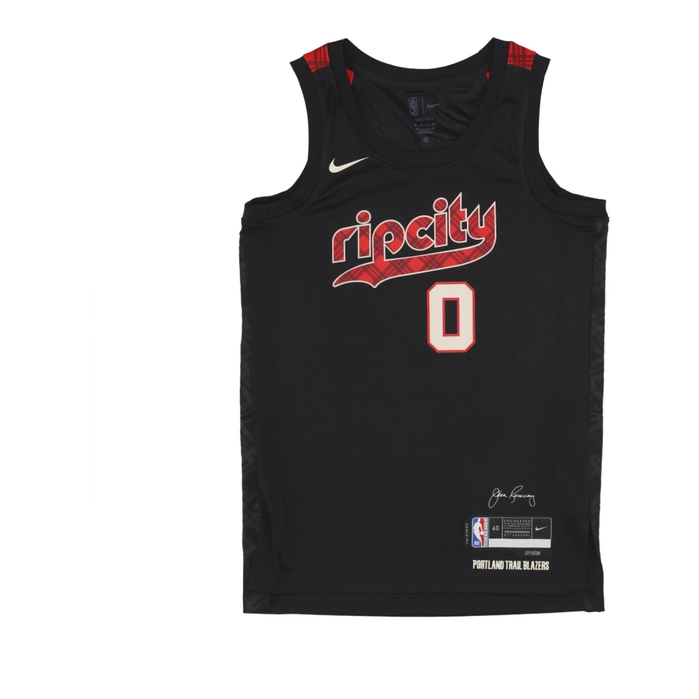 Nike Men's Black Training, M, City Edition Swingman Jersey Damian Lillard