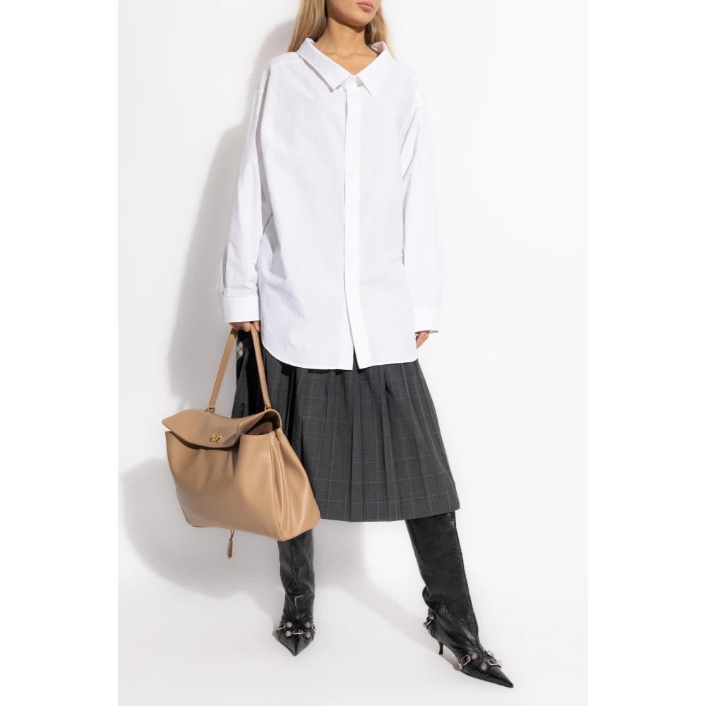 Balenciaga Loszittend overhemd White Dames