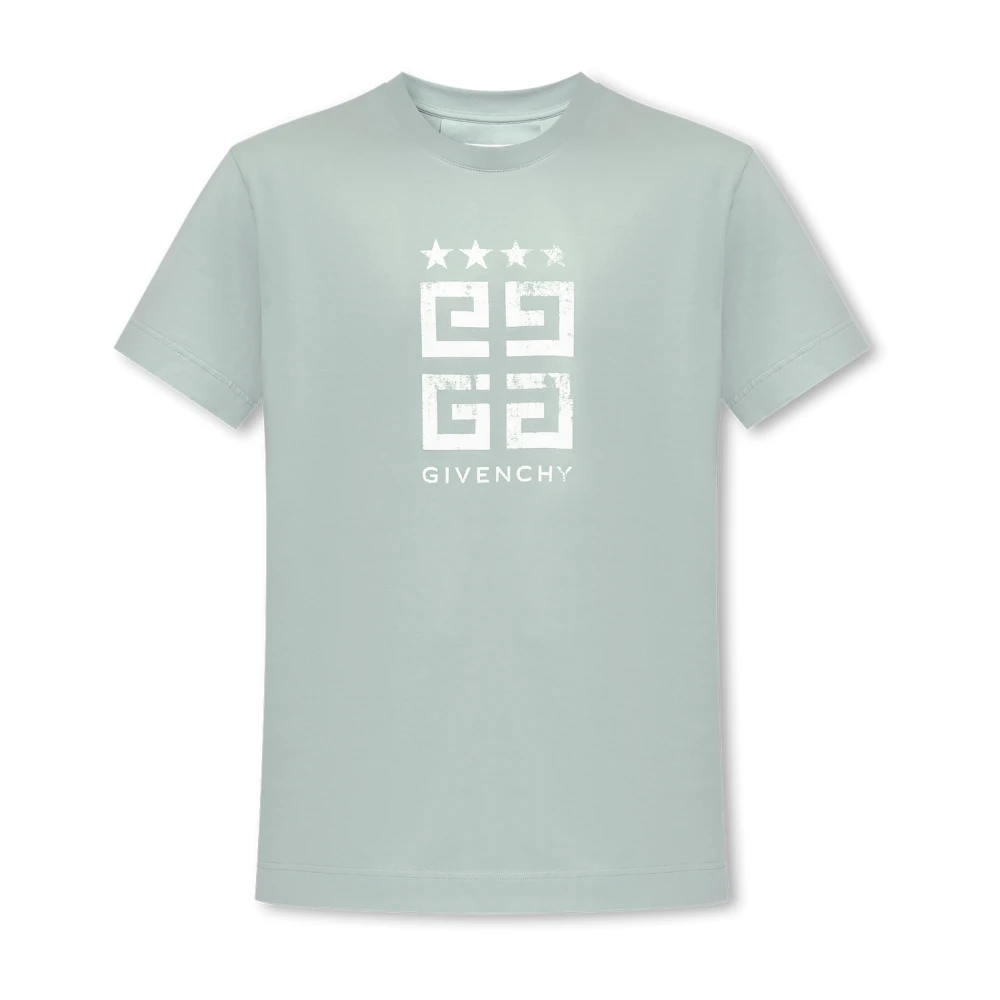 Givenchy T-shirt met logo Blue Heren