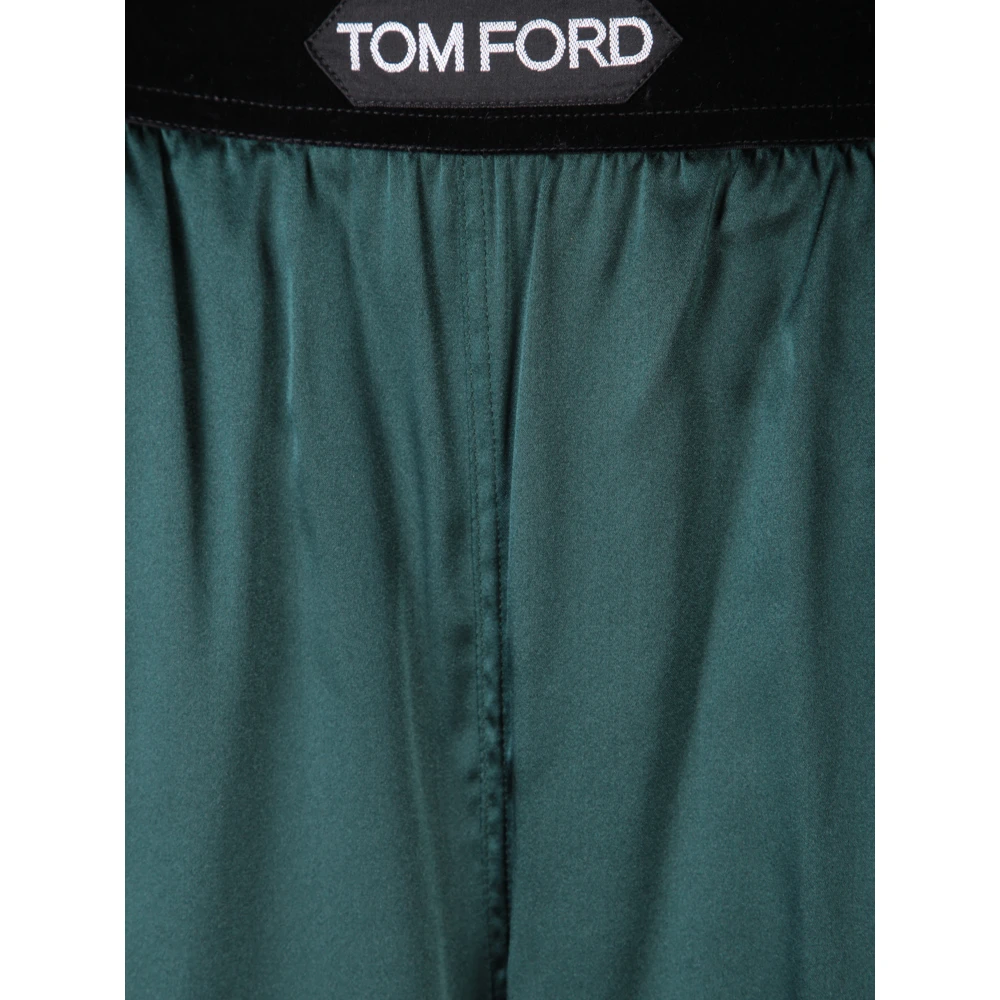 Tom Ford Groene Zijden Broek Elegante Stijl Green Dames